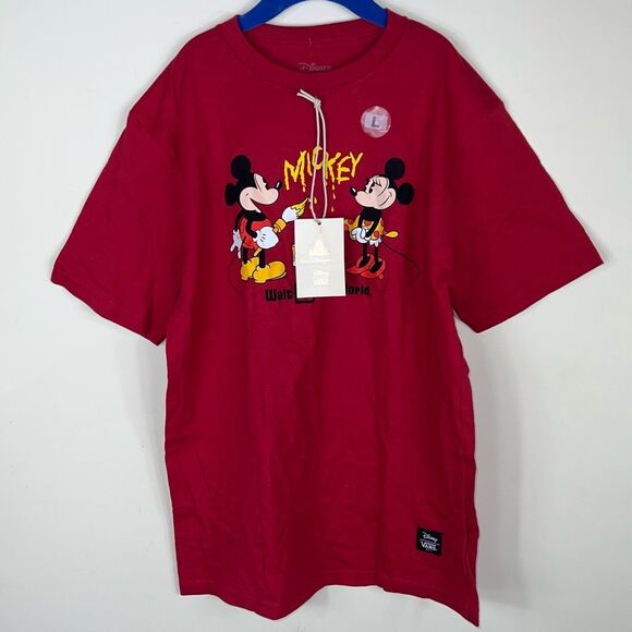 Vans and Walt Disney World Youth Graphic T-Shirt in Red (Large) - Picture 1 of 10
